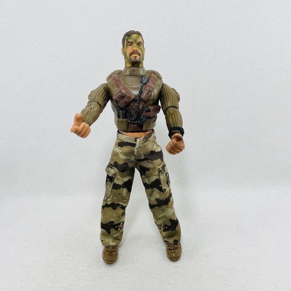 2003 Lanard Toys G.I. Joe Action Figure Army Military Man 12" Jointed Camo Paint